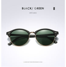 Load image into Gallery viewer, Tortoise Brown Polarized Round Sunglasses Mens Womens Club Round Driving Sunglasses Semi Rimless Eyewear Gafas De Sol
