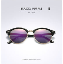 Load image into Gallery viewer, Tortoise Brown Polarized Round Sunglasses Mens Womens Club Round Driving Sunglasses Semi Rimless Eyewear Gafas De Sol