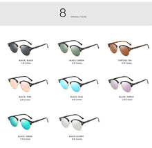 Load image into Gallery viewer, Tortoise Brown Polarized Round Sunglasses Mens Womens Club Round Driving Sunglasses Semi Rimless Eyewear Gafas De Sol