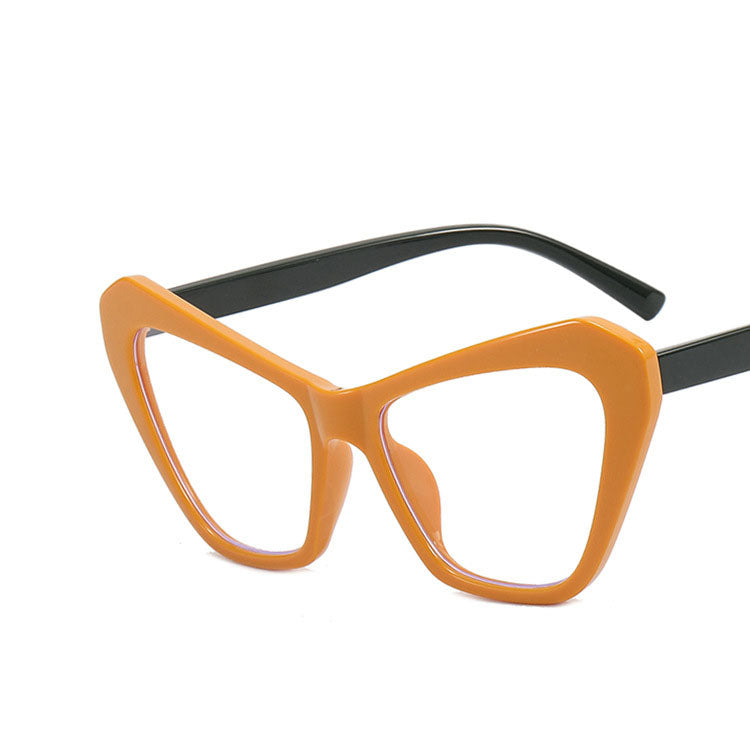 Trend Cat Eye Oversized Frame Glasses Ladies Blu-ray Glasses Brand Designer Eyeglasses Frames For Women  Brand