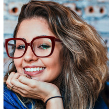 Load image into Gallery viewer, Trend Square Gradient Leopard Anti-Blue Light Glasses Frame Ladies  Brand Anti-Blue Light Ladies Brand Designer