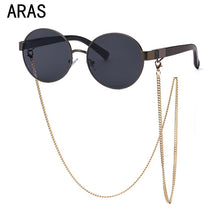 Load image into Gallery viewer, Woman Sunglasses Chain Trendy Retro Sunglasses Ladies Brand Glasses 2023 Classic Chain Vintage Round Frame Eyewear UV400
