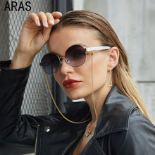 Load image into Gallery viewer, Woman Sunglasses Chain Trendy Retro Sunglasses Ladies Brand Glasses 2023 Classic Chain Vintage Round Frame Eyewear UV400