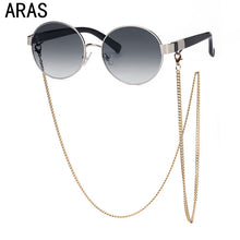 Load image into Gallery viewer, Woman Sunglasses Chain Trendy Retro Sunglasses Ladies Brand Glasses 2023 Classic Chain Vintage Round Frame Eyewear UV400