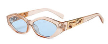 Load image into Gallery viewer, Women Small Irregular Oval Cat Eye Sunglasses 2023 Vintage Gold Metal Leaping Panther Sun Glasses Men 90S Brand Shades