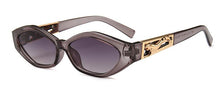 Load image into Gallery viewer, Women Small Irregular Oval Cat Eye Sunglasses 2023 Vintage Gold Metal Leaping Panther Sun Glasses Men 90S Brand Shades