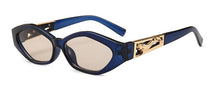 Load image into Gallery viewer, Women Small Irregular Oval Cat Eye Sunglasses 2023 Vintage Gold Metal Leaping Panther Sun Glasses Men 90S Brand Shades