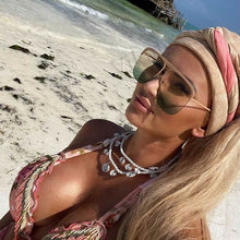 Load image into Gallery viewer, Women Square Sunglasses Oversized Original Brand Design Sun Glasses Female Men Travel Beach Shades Eyewear UV400