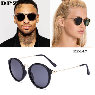 brand Women Sunglasses Brand Designer round Clear Lens Sunglasses Metal Men Vintage uv400 Sun Glasses
