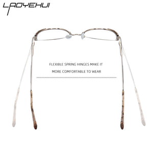 Luxury brand design oval cat eye metal prescription eyeglasses frames fashion diopters decorative clear fake glasses women