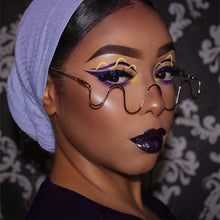 Load image into Gallery viewer, crystal Sunglasses women 2023 Diamnond Steampunk Metal wave Brand Onepiece Men sunglasses Gafas Glasses UV400