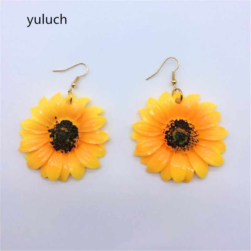 Luxury fashion Sunflower earrings accessories new selling fruit