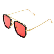 Carica l'immagine nel visualizzatore di Gallery, Occhiali da sole di lusso Tony Stark Avengers di lusso da donna Occhiali da sole da uomo dal design quadrato di marca Oculos retrò maschile Iron Man