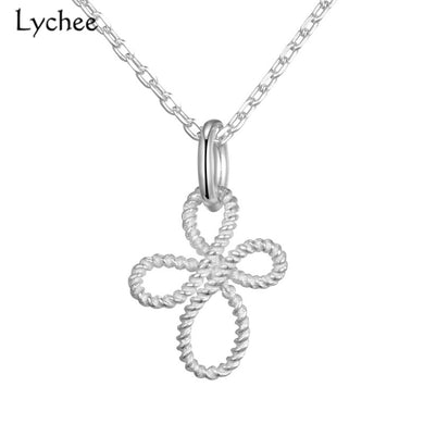 Collane con ciondolo da donna con croce romantica Collane con ciondolo in argento sterling 925 con catena di gioielleria raffinata Collana di marca con gioielli di moda 