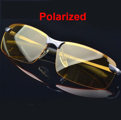 M4 Polarized Sunglasses Night Vision Goggles men's car Driving Glasses Anti-glare Silver  Alloy Frame glasses