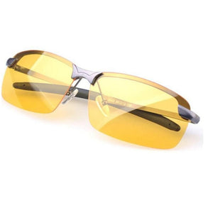 M4 Polarized Sunglasses Night Vision Goggles men's car Driving Glasses Anti-glare Silver  Alloy Frame glasses