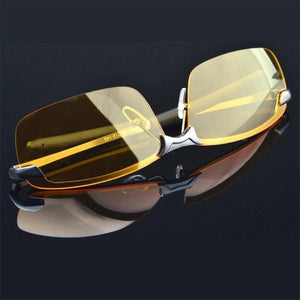 M4 Polarized Sunglasses Night Vision Goggles men's car Driving Glasses Anti-glare Silver  Alloy Frame glasses