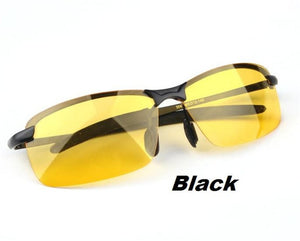 M4 Polarized Sunglasses Night Vision Goggles men's car Driving Glasses Anti-glare Silver  Alloy Frame glasses