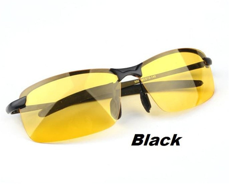 M4 Polarized Sunglasses Night Vision Goggles men's car Driving Glasses Anti-glare Silver  Alloy Frame glasses