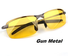Load image into Gallery viewer, M4 Polarized Sunglasses Night Vision Goggles men&#39;s car Driving Glasses Anti-glare Silver  Alloy Frame glasses