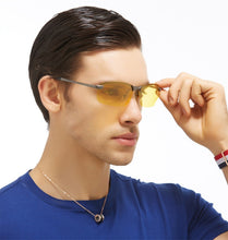 Load image into Gallery viewer, M4 Polarized Sunglasses Night Vision Goggles men&#39;s car Driving Glasses Anti-glare Silver  Alloy Frame glasses