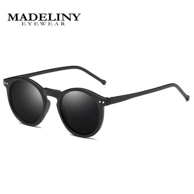 MADELINY Brand Designer Ellipse Shape Multiple Color Reflective Sunglasses Women Vintage Keyhole Mirror Glasses UV400 MA019