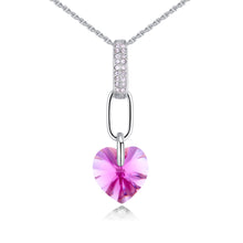 Load image into Gallery viewer, Fashion Heart Pendants Necklaces For Women Crystal From Swarovski Element Zircon Necklaces Wedding Jewelry Mother&#39;s Gift