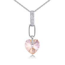 Load image into Gallery viewer, Fashion Heart Pendants Necklaces For Women Crystal From Swarovski Element Zircon Necklaces Wedding Jewelry Mother&#39;s Gift