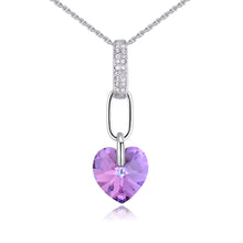 Load image into Gallery viewer, Fashion Heart Pendants Necklaces For Women Crystal From Swarovski Element Zircon Necklaces Wedding Jewelry Mother&#39;s Gift