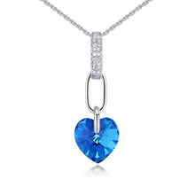 Load image into Gallery viewer, Fashion Heart Pendants Necklaces For Women Crystal From Swarovski Element Zircon Necklaces Wedding Jewelry Mother&#39;s Gift
