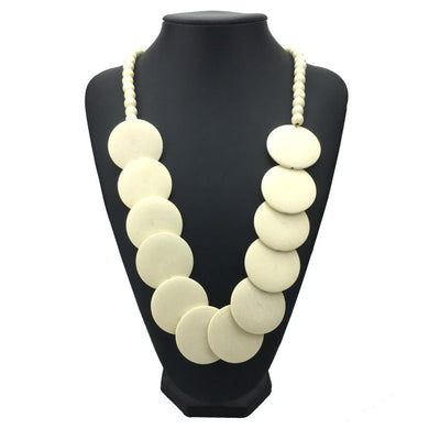 Fashion Jewelry Long Wood Beads Statement Necklace Bohemian Women Multicolor Big Beaded Pendant Necklace 2018