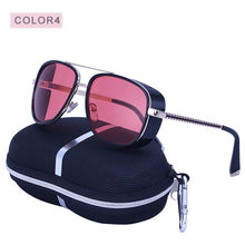 Load image into Gallery viewer, MAOLEN Tony Stark Iron Steampunk Sunglasses Men Gothic Glasses Goggles Eyewear Mirror Steam Punk Sun Glasses Vintage Male Oculos
