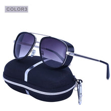 Load image into Gallery viewer, MAOLEN Tony Stark Iron Steampunk Sunglasses Men Gothic Glasses Goggles Eyewear Mirror Steam Punk Sun Glasses Vintage Male Oculos