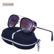 Load image into Gallery viewer, MAOLEN Tony Stark Iron Steampunk Sunglasses Men Gothic Glasses Goggles Eyewear Mirror Steam Punk Sun Glasses Vintage Male Oculos