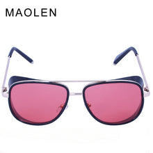 Load image into Gallery viewer, MAOLEN Tony Stark Iron Steampunk Sunglasses Men Gothic Glasses Goggles Eyewear Mirror Steam Punk Sun Glasses Vintage Male Oculos
