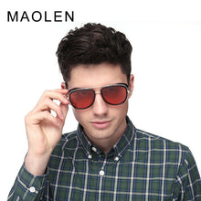 Load image into Gallery viewer, MAOLEN Tony Stark Iron Steampunk Sunglasses Men Gothic Glasses Goggles Eyewear Mirror Steam Punk Sun Glasses Vintage Male Oculos