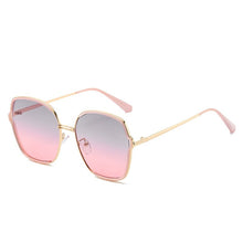 Load image into Gallery viewer, MARC NEW2023 Sunglasses Women Trendy design Oversized Mirror Shades Gradient lens Brown Pink Metal Frame designer Eyewear