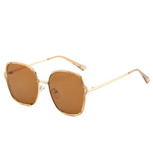 Load image into Gallery viewer, MARC NEW2023 Sunglasses Women Trendy design Oversized Mirror Shades Gradient lens Brown Pink Metal Frame designer Eyewear