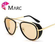 Load image into Gallery viewer, MARC  arrive  Steampunk Style Sunglasses Brand Men Punk Side Shield Retro Sun Glasses Goggles UV400 Eyeglasses