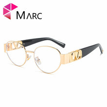 Load image into Gallery viewer, MARC Oval Sunglasses  Metal Sun Glasses Men Trendy Brand Design UV400 Goggles Oculos Women