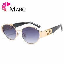 Load image into Gallery viewer, MARC Oval Sunglasses  Metal Sun Glasses Men Trendy Brand Design UV400 Goggles Oculos Women