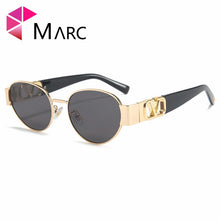Load image into Gallery viewer, MARC Oval Sunglasses  Metal Sun Glasses Men Trendy Brand Design UV400 Goggles Oculos Women