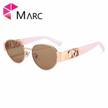 Load image into Gallery viewer, MARC Oval Sunglasses  Metal Sun Glasses Men Trendy Brand Design UV400 Goggles Oculos Women