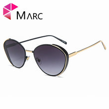 Load image into Gallery viewer, MARC Retro Round Sunglasses Women Oval Brand Designer Black Sun Glasses For Ladies Alloy Quality Sunglasses Female Oculus De Sol