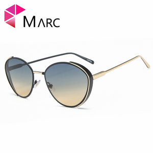 MARC Retro Round Sunglasses Women Oval Brand Designer Black Sun Glasses For Ladies Alloy Quality Sunglasses Female Oculus De Sol