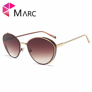 MARC Retro Round Sunglasses Women Oval Brand Designer Black Sun Glasses For Ladies Alloy Quality Sunglasses Female Oculus De Sol