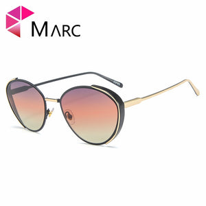 MARC Retro Round Sunglasses Women Oval Brand Designer Black Sun Glasses For Ladies Alloy Quality Sunglasses Female Oculus De Sol