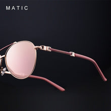 Carica l'immagine nel visualizzatore di Gallery, MATIC Ladies Retro Pilot Aviation Sunglasses For Womens Quality Pink Mirrored Sun Glasses Eyewear  Brand Zonnebril Dames