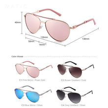 Carica l'immagine nel visualizzatore di Gallery, MATIC Ladies Retro Pilot Aviation Sunglasses For Womens Quality Pink Mirrored Sun Glasses Eyewear  Brand Zonnebril Dames