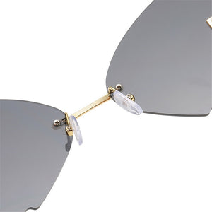 MAYTEN Frameless Butterfly Sunglasses for Women Rimeless Cute Animals Sun Glasses Female Eyewear 2023 Brand Design